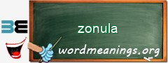 WordMeaning blackboard for zonula